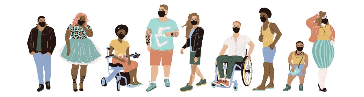9 masked people with disabilities.