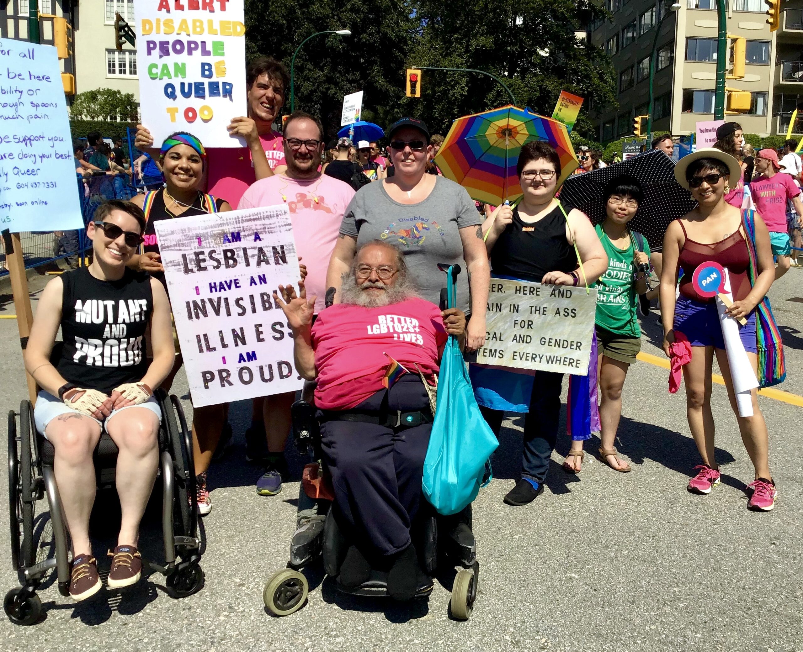 Chronically Queer members at Vancouver Pride Parade
