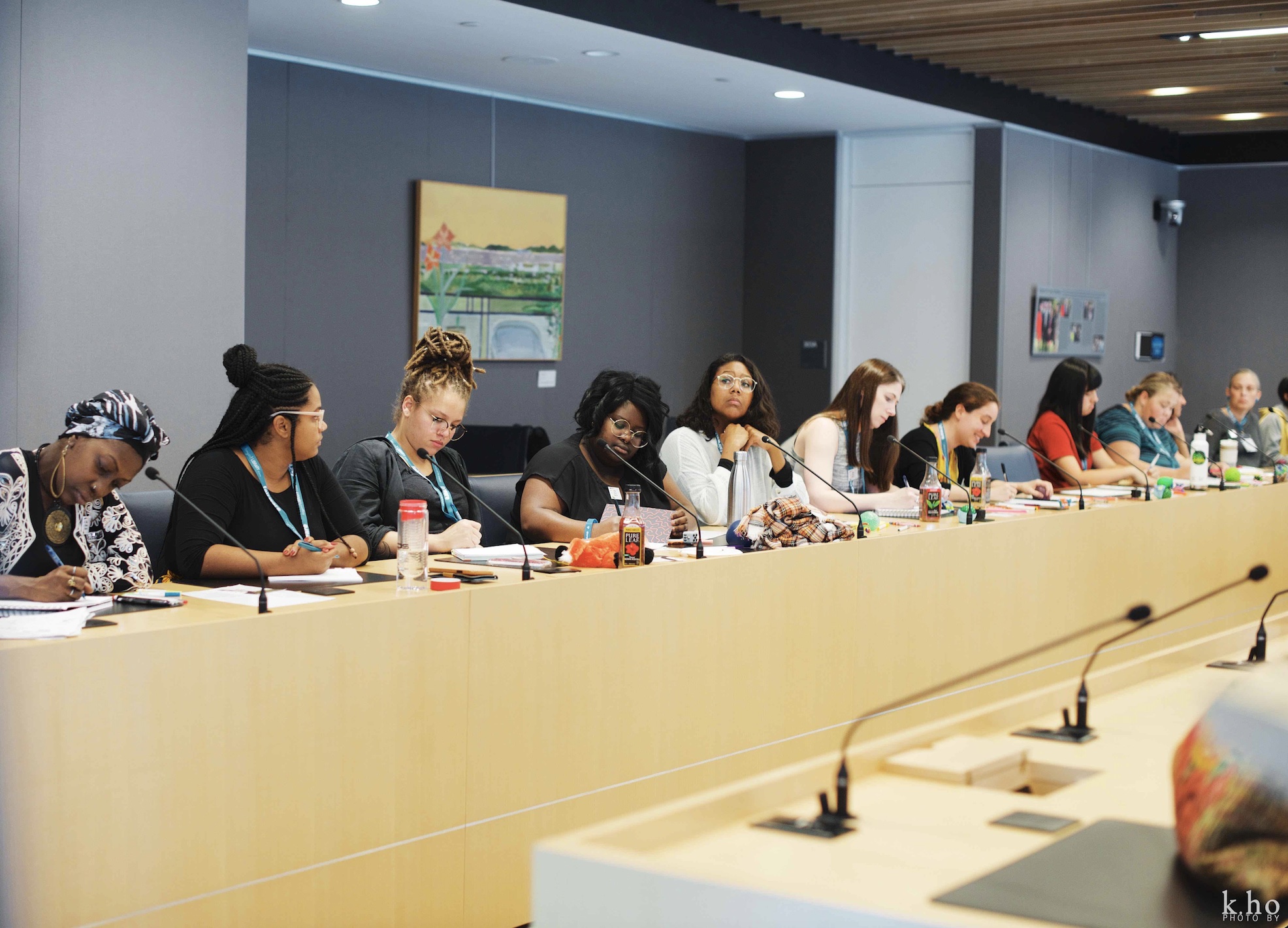 Row of participants at a LET'S workshop.